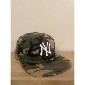 Muka Mu:ka Headwear New York Yankees Camo White One Size Snapback Flat Brim